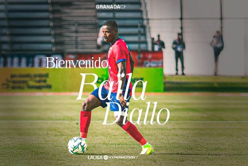 El Granada CF ficha al lateral francés Baïla Diallo para las tres próximas temporadas Baïla Diallo, nuevo jugador del Granada CF. Imagen: https://www.granadacf.es/