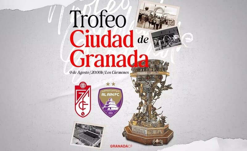 El Trofeo Ciudad de Granada se disputará el 9 de agosto en el Nuevo Los Cármenes El Trofeo Ciudad de Granada 2025 se celebrará el sábado 9 de agosto, a las 20.00 horas. Imagen: Granada CF