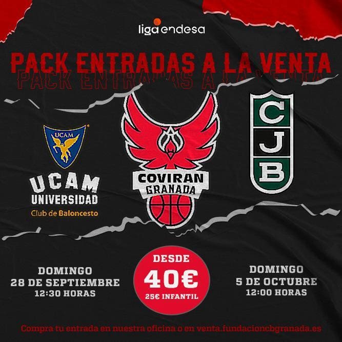 Las entradas para recibir al UCAM Murcia y al Joventut Badalona, a la venta