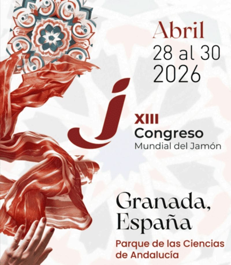El Congreso Mundial del Jamón presenta un cartel inspirado en la Alhambra El Congreso Mundial del Jamón presenta un cartel inspirado en la Alhambra - X @InterHam_