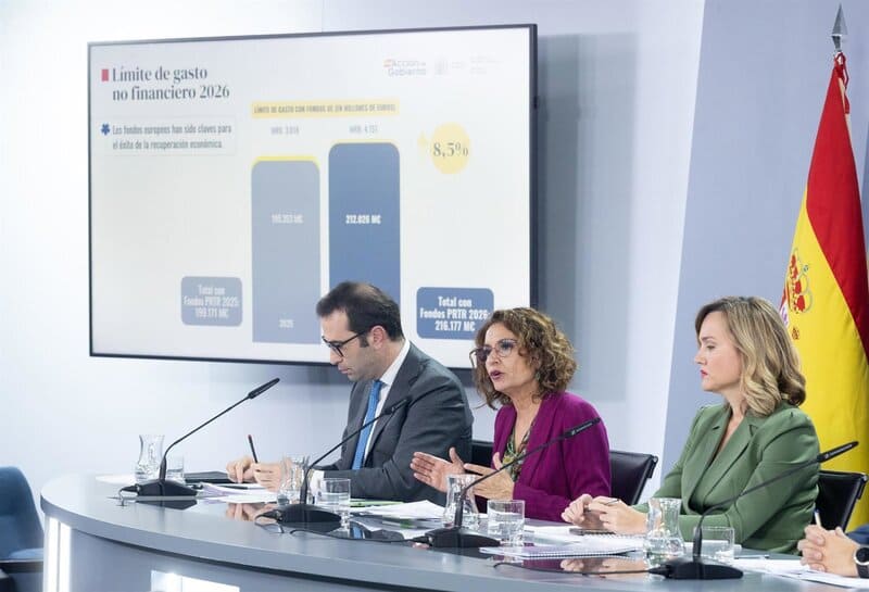 El Gobierno publicará próximamente los criterios de selección de la sede de la Agencia de Salud Pública a la que aspira Granada El ministro de Economía, Comercio y Empresa, Carlos Cuerpo; la vicepresidenta primera y ministra de Hacienda, María Jesús Montero, y la ministra de Educación, Formación Profesional y Deportes Y portavoz del Gobierno, Pilar Alegría, durante una rueda - Eduardo Parra - Europa Press