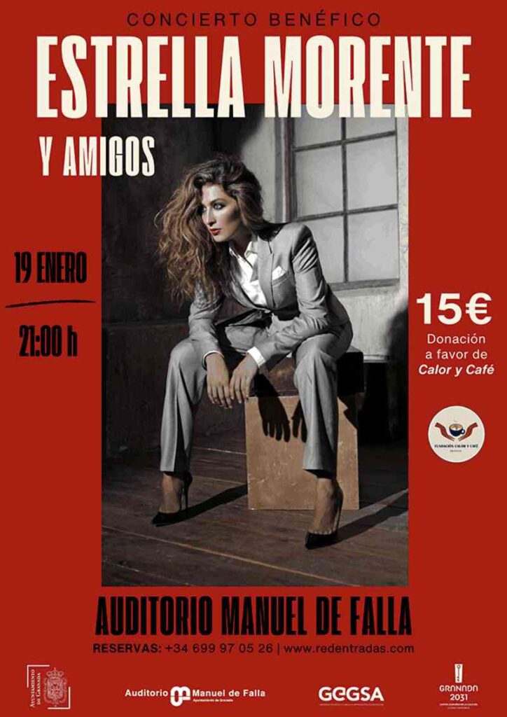 El arte se une a la solidaridad: concierto benéfico de Estrella Morente en Manuel Falla - Calor y Café