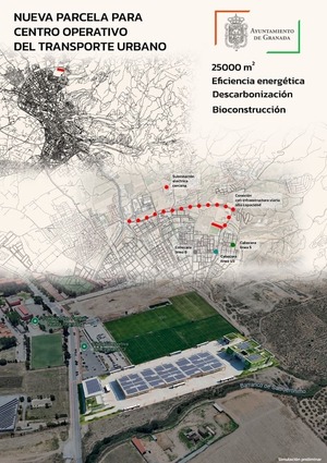 Terrenos en los que estará situado el . Imagen: Ayuntamiento de Granada