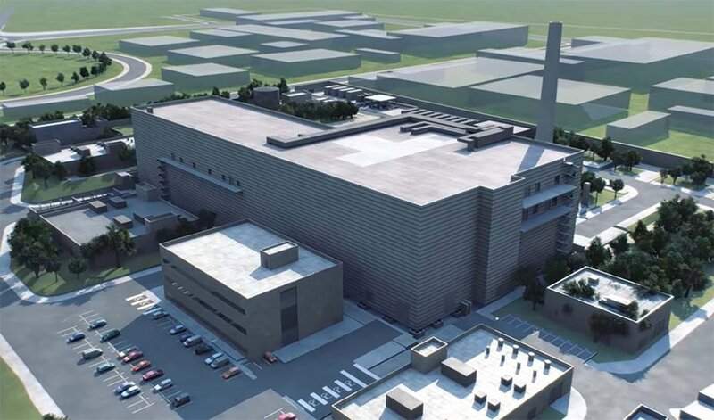 Ferrovial, FCC y Añil construirán el centro de fusión nuclear de Escúzar por 174 millones de euros Imagen del proyecto de las instalaciones de Ifmif-Dones en Escúzar - JUNTA - Archivo