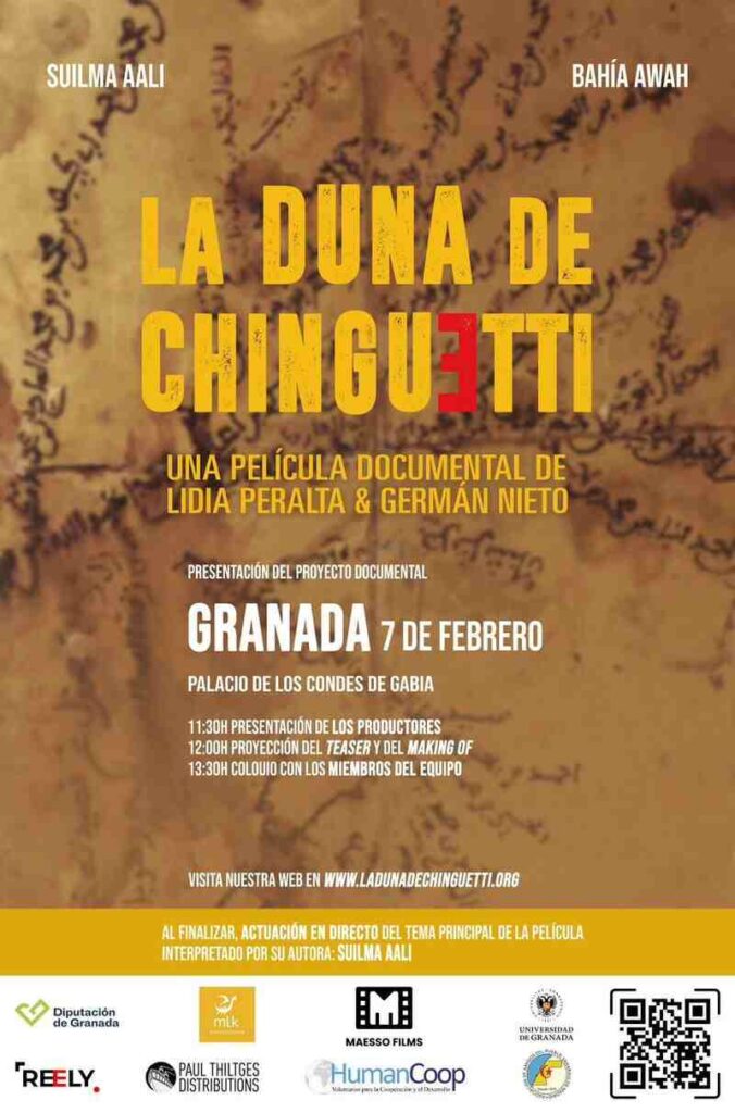 Cartel de La Duna de Chinguetti: un viaje al corazón del desierto para salvar la memoria escrita