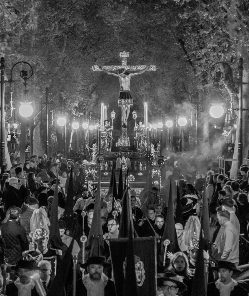 Santísimo Cristo de San Agustín, Jesús Nazareno de las Penas, Nuestra Madre y Señora de la Consolación y Santo Ángel Custodio. Imagen: Manuel Alejandro Guzmán Úbeda