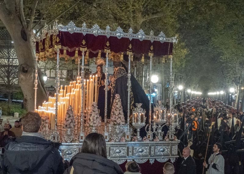 Santísimo Cristo de San Agustín, Jesús Nazareno de las Penas, Nuestra Madre y Señora de la Consolación y Santo Ángel Custodio. Imagen: Manuel Alejandro Guzmán Úbeda