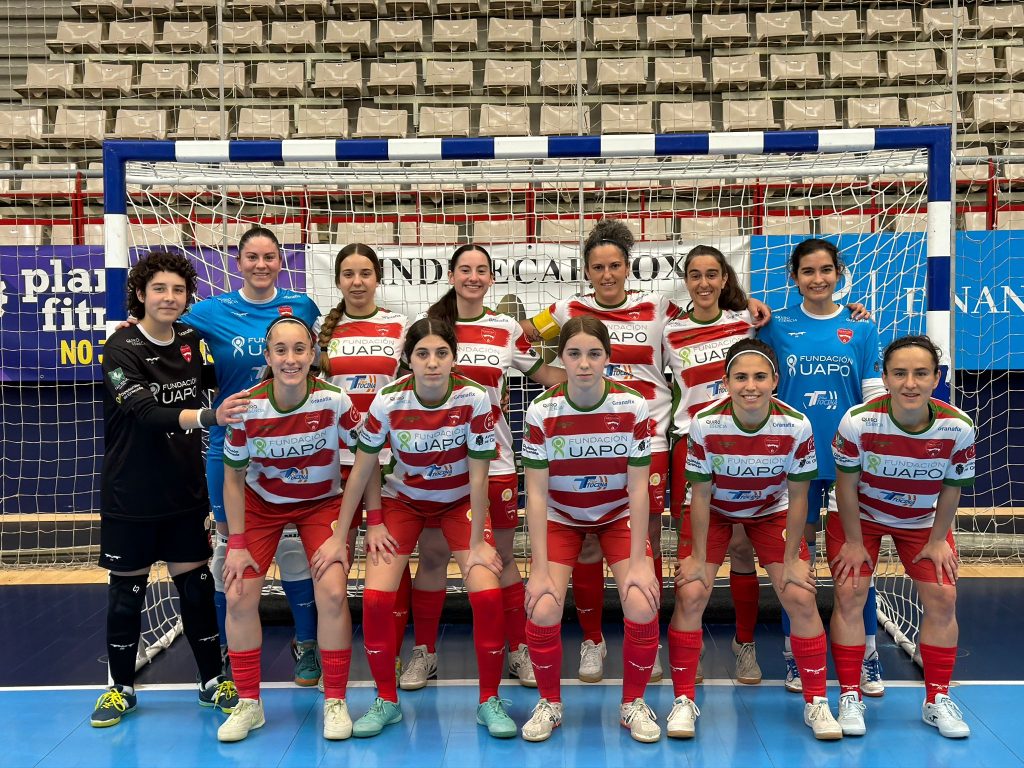 El femenino culmina con otra victoria el gran fin de semana del Granada FS El equipo rojiblanco en Madrid - Prensa GFS