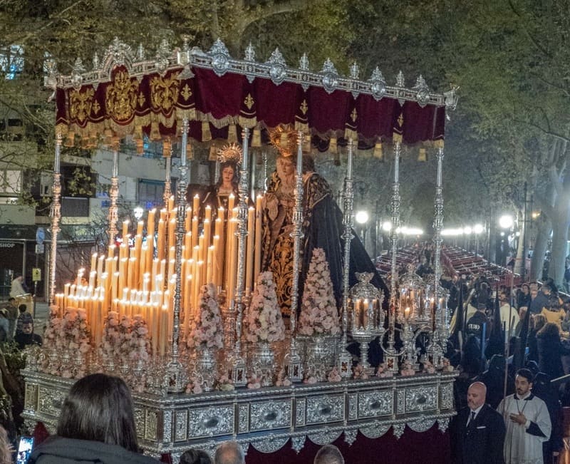Santísimo Cristo de San Agustín, Jesús Nazareno de las Penas, Nuestra Madre y Señora de la Consolación y Santo Ángel Custodio. Imagen: Manuel Alejandro Guzmán Úbeda