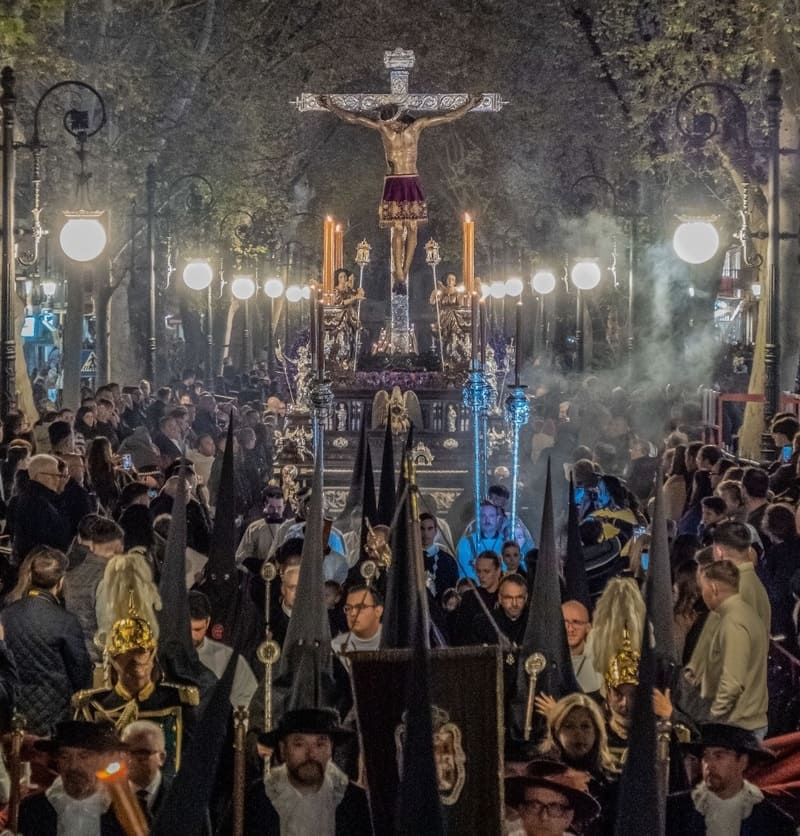 Santísimo Cristo de San Agustín, Jesús Nazareno de las Penas, Nuestra Madre y Señora de la Consolación y Santo Ángel Custodio. Imagen: Manuel Alejandro Guzmán Úbeda