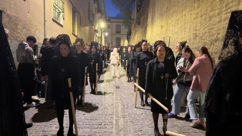 Muy Antigua, Real e Ilustre Hermandad de Nuestro Padre Jesús de las Tres Caídas y Nuestra Señora del Rosario en sus Misterios Dolorosos. Imagen: Luis M. Guzmán