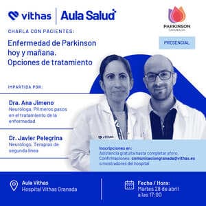 Cartel informativo de la charla divulgativa. Imagen: Hospital Vithas Granada