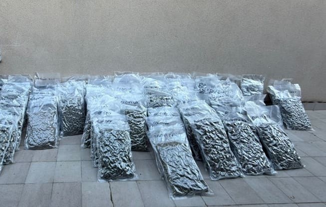 Droga intervenida en el camión interceptado en la A-92. Imagen: Policía Nacional