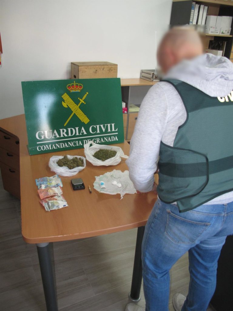 Parte de la droga intervenida en el municipio granadino - GC
