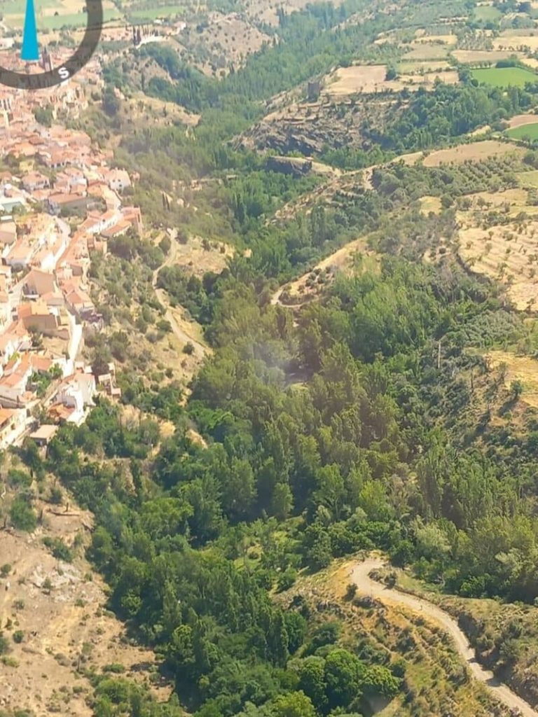 Imagen del incendio - X
