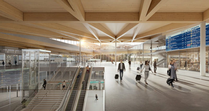 Recreación del proyecto de integración del ferrocarril en Granada y ampliación de la estación de trenes. IMAGEN: ADIF