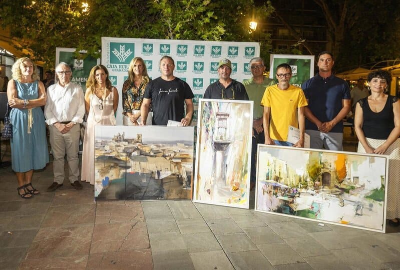 Entrega de premios del XVIII Certamen de Pintura Rápida organizado por Fundación Caja Rural Granada y que ha reunido a 134 artistas de distinta procedencia este fin de semana en la capital nazarí. - FUNDACIÓN CAJA RURAL GRANADA