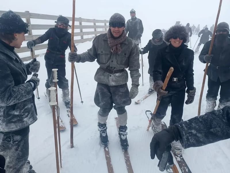 Rodaje de 'La Bola de Oro', en Sierra Nevada, en Monachil. - PEÑA 'TELEMARKERA' RIKITAUM