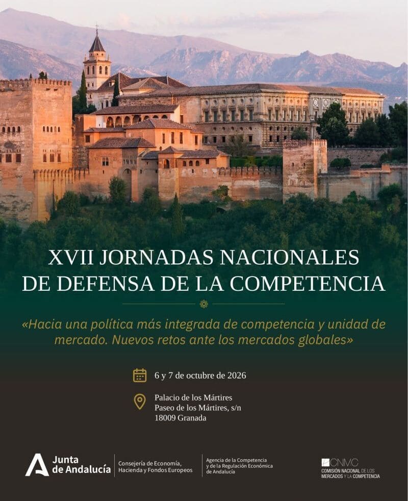 Cartel de las las XVII Jornadas Nacionales de Defensa de la Competencia. IMAGEN: UGR